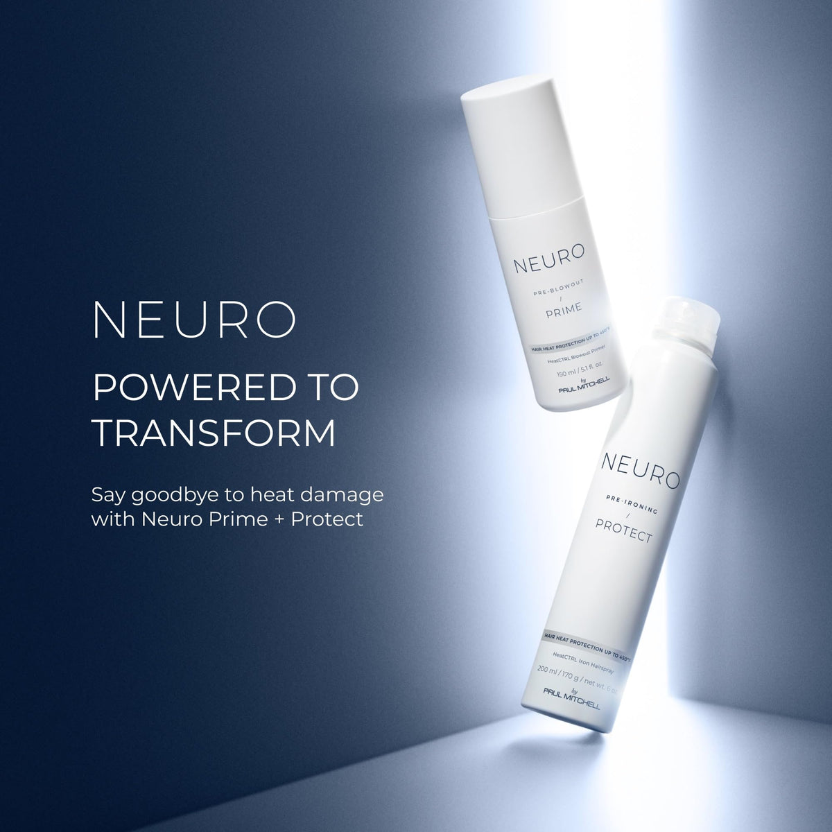 Packaging of Neuro Prime HeatCTRL primer emphasizes easy heat protection.