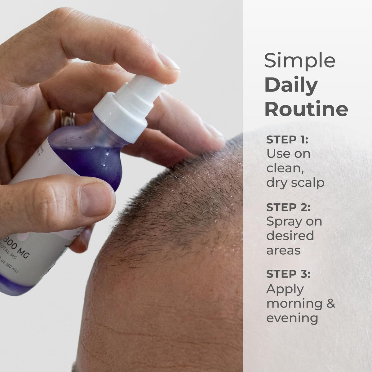 Neurogan AHK-Cu Hair Elixir bottle shows natural blue pigment.