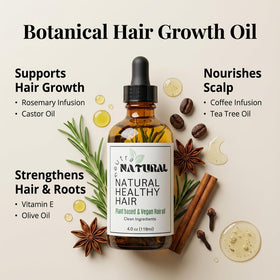 Neutra Natural Rosemary Hair Growth Oil being applied to scalp for nourishment.