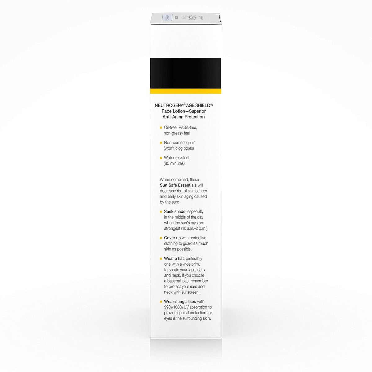 Graphic illustrating broad UVA/UVB protection for Neutrogena Age Shield SPF 70.