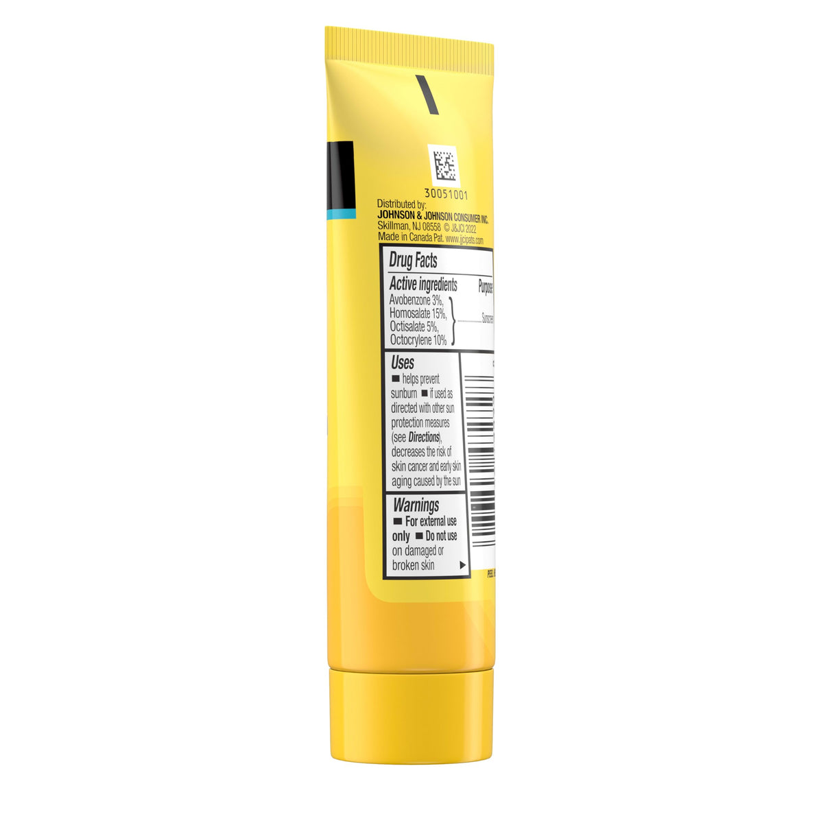 Oxybenzone-free badge emphasizing skin-friendly formula