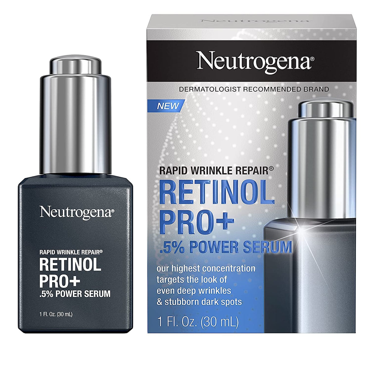Neutrogena Face and neck serum on skin contact for hydrated, firmer appearance