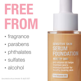 Applying Neutrogena foundation with fingers, sponge, or brush for customizable coverage.