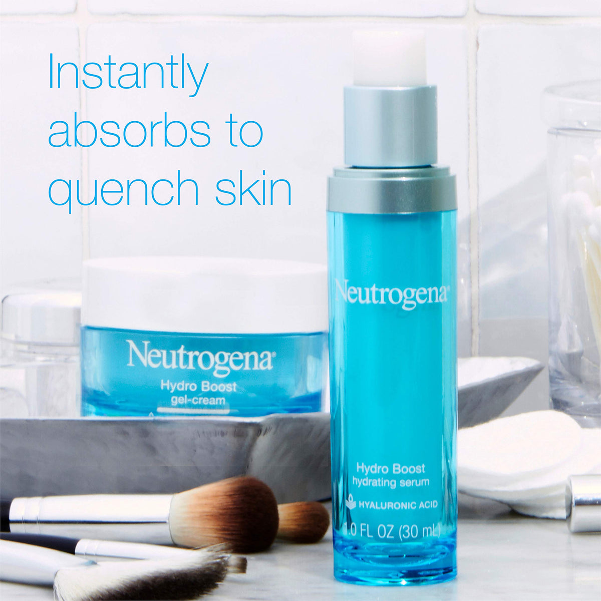 Neutrogena Hydro Boost Serum texture closeup showing lightweight gel.