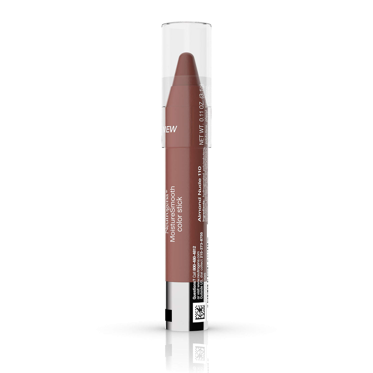 Neutrogena MoistureSmooth lip swatch almond nude with subtle color