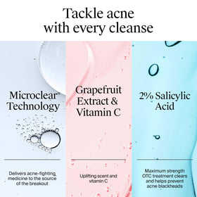 Three-pack Neutrogena Pink Grapefruit Face Wash packaging for value and routine use.