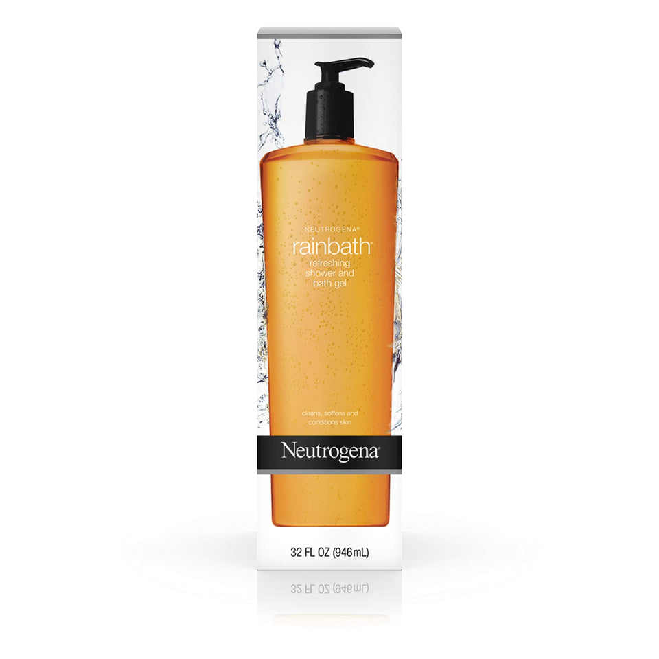 Neutrogena Rainbath 32 oz bottle front with original fragrance for refreshing cleanse.