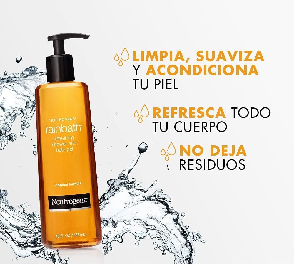 Neutrogena Rainbath bath dispense image illustrating running water use