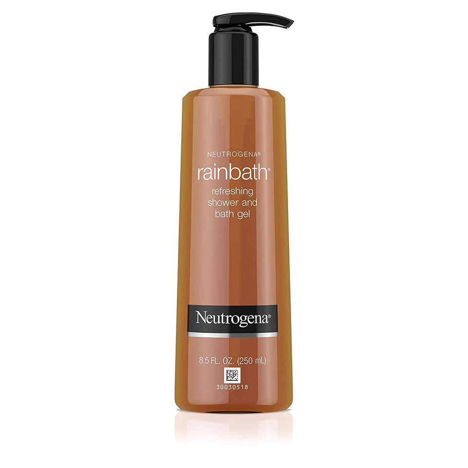Neutrogena Rainbath bottle pour shows easy dispensing for a refreshing cleanse