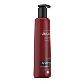 Pouring Neutrogena Rainbath Pomegranate bottle for a spa-like bath.