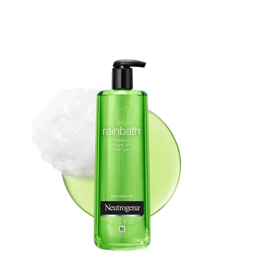 Neutrogena Rainbath Renewing bath soak scene suggests versatile bath-time ritual.