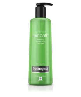 Neutrogena Rainbath Renewing rich lather close-up highlighting creamy foam for pampering bath.