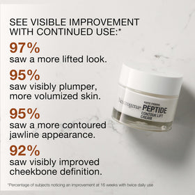 Neutrogena Rapid Firming Peptide Contour Lift Face Cream texture swatch shows smooth absorption
