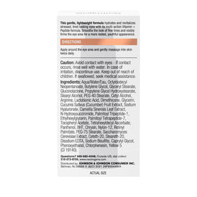 Neutrogena Rapid Firming Peptide Eye Cream close-up on skin showing smoothing effect