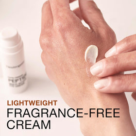 Neutrogena Rapid Firming Peptide Eye Cream packaging emphasizes fragrance-free, allergy-tested safety