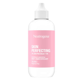 Applying Neutrogena exfoliant after cleansing shown for smooth skin prep.