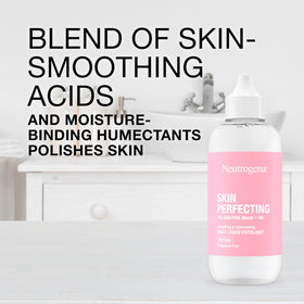 Oil-free formula detail on Neutrogena exfoliant texture benefiting dry skin.