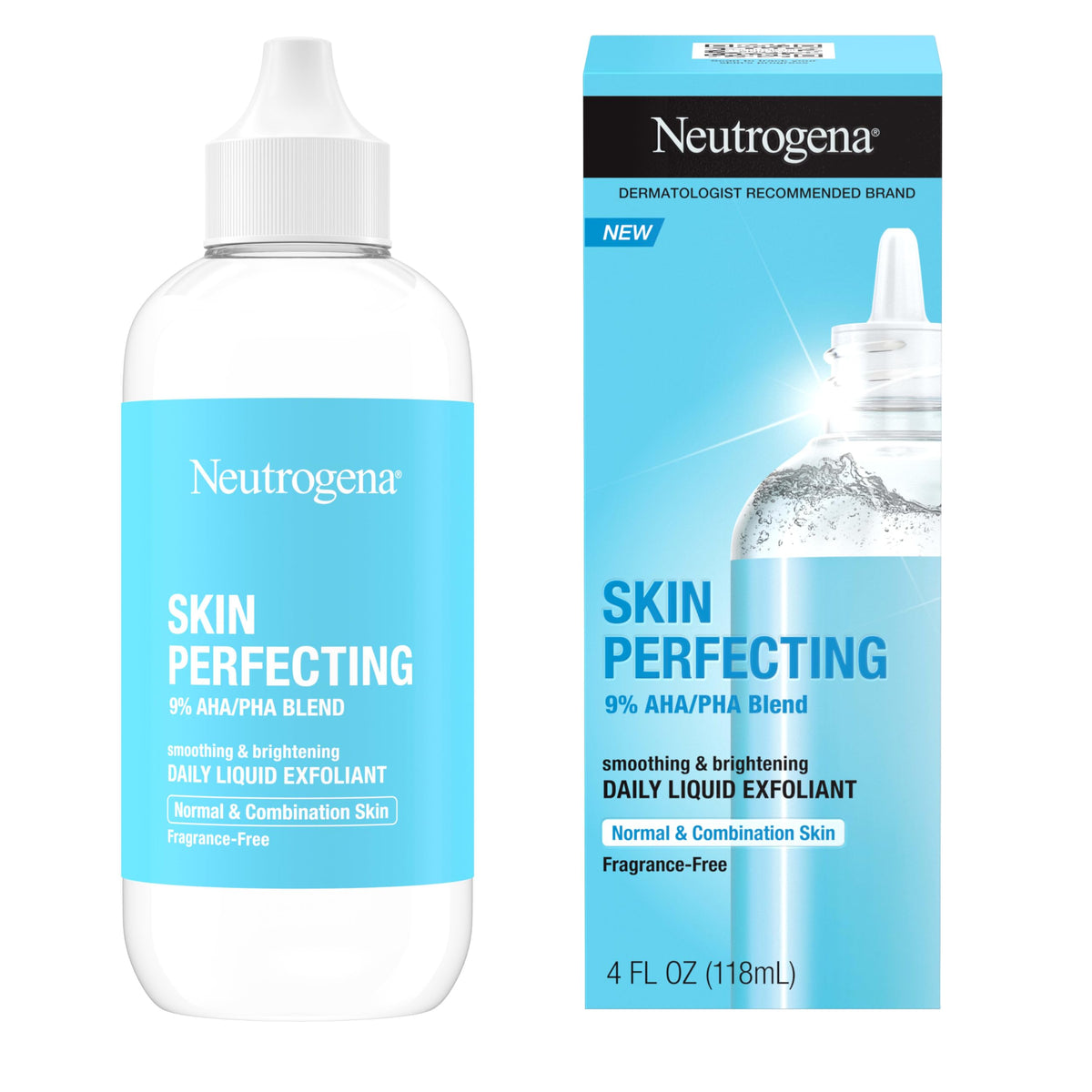 Neutrogena Skin Perfecting pore detail emphasizes reduced appearance of pores with regular use.