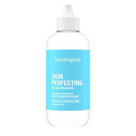Neutrogena Skin Perfecting texture closeup highlights gentle exfoliation for smoother skin.