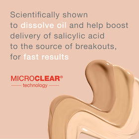 Neutrogena SkinClearing foundation shine-control swatch shows matte shine reduction