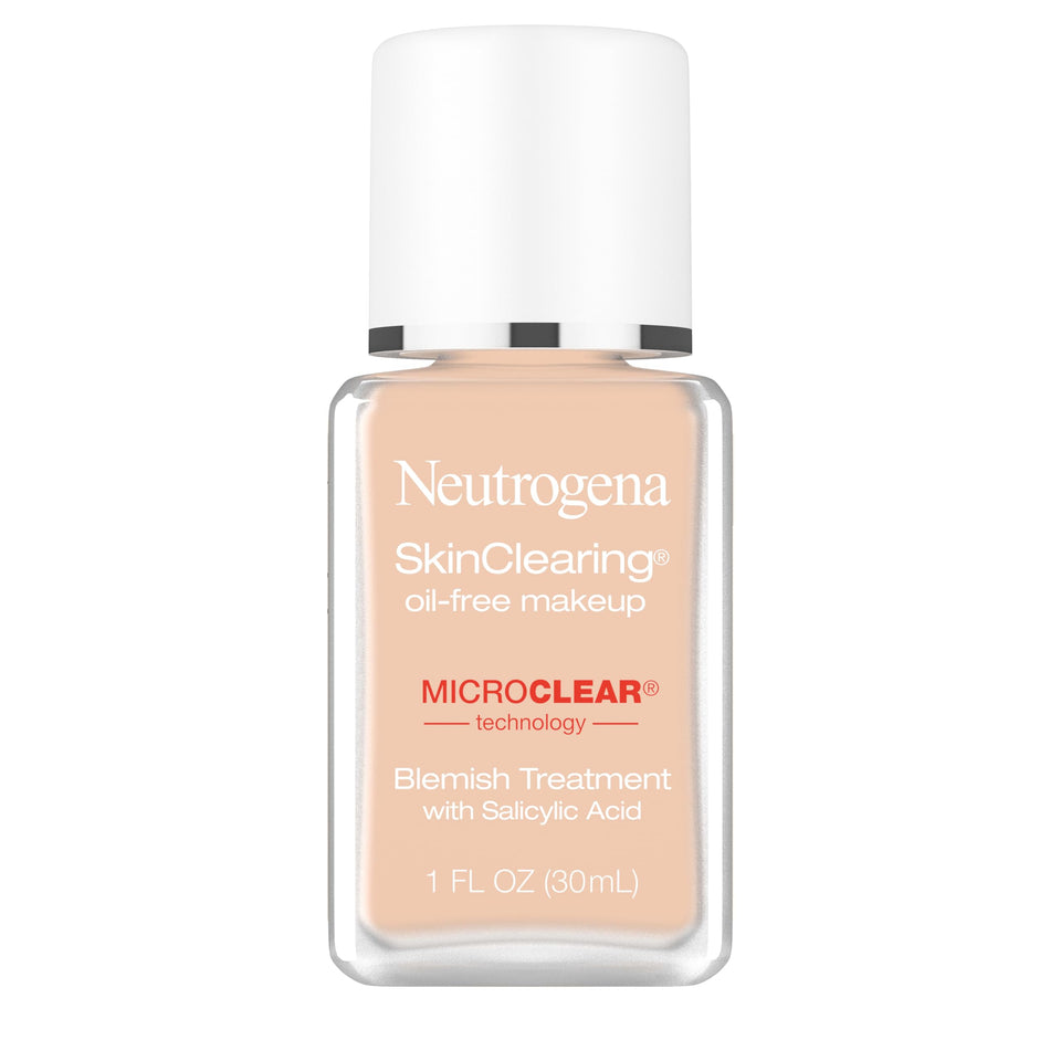 Neutrogena SkinClearing foundation natural beige 60 bottle for oil control and blemish coverage.