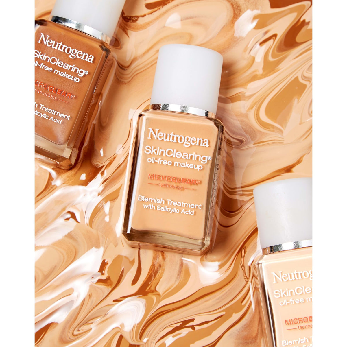 Neutrogena SkinClearing foundation oil-free matte finish reduces shine.