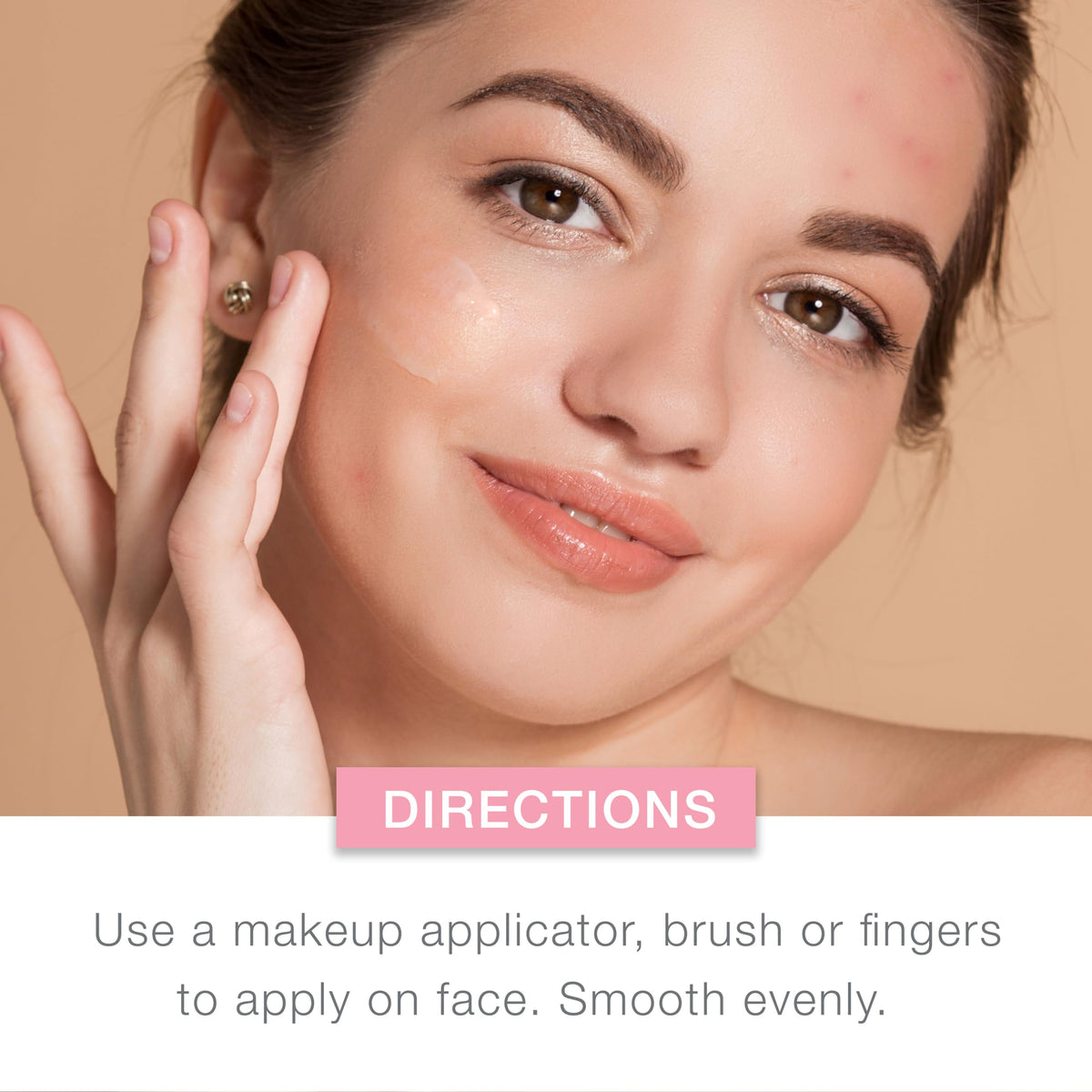 Neutrogena SkinClearing foundation Natural Beige 60 shade on skin for even tone.