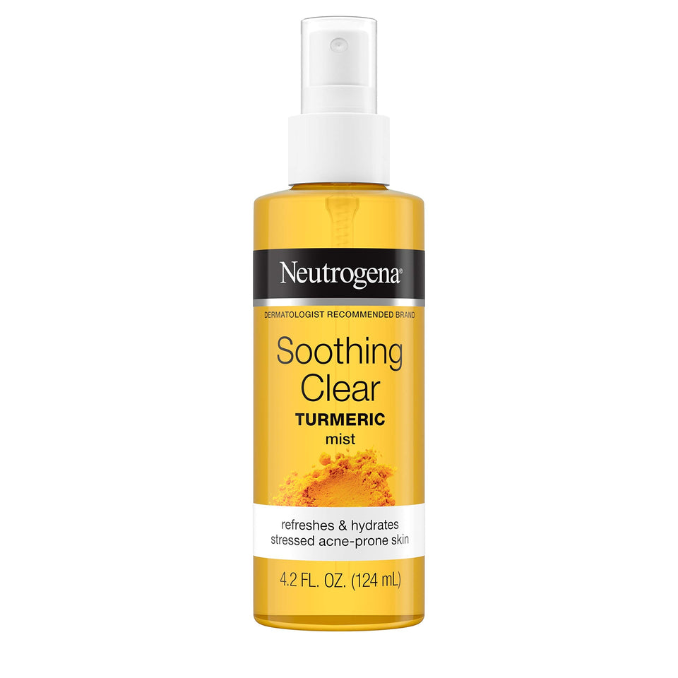Neutrogena Soothing Clear Turmeric Mist bottle front showing label and product name for refreshment