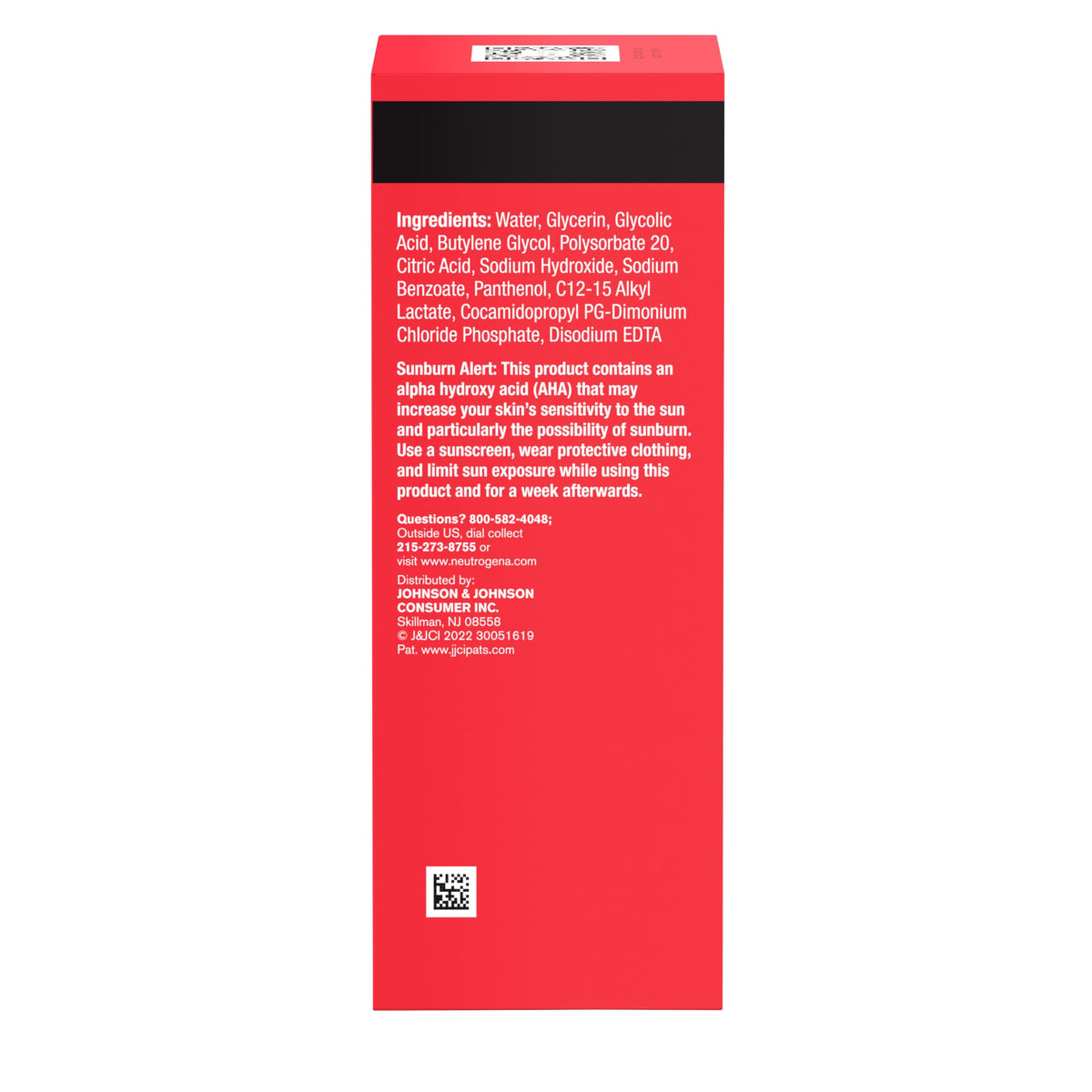 Neutrogena Exfoliant bottle highlighting oil-free formula on the label