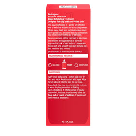 Applying Neutrogena Exfoliant to dry skin with a cotton pad for daily exfoliation