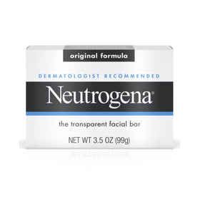 Neutrogena Transparent Bar original formula front view in 12-pack for daily cleansing.