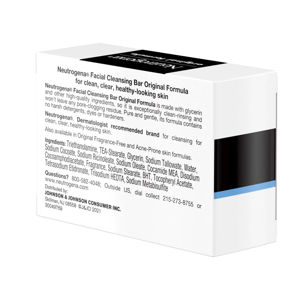 Neutrogena Transparent Bar soap bubbles detail suggesting gentle use.