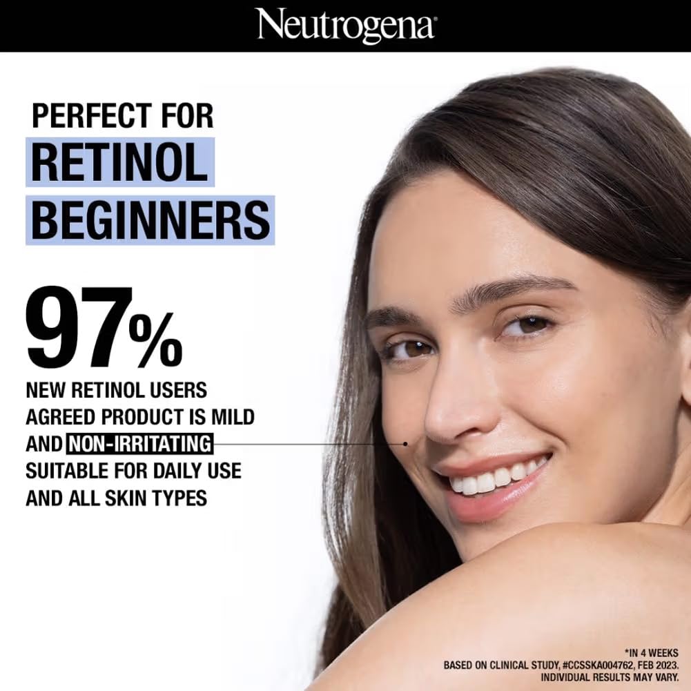 Neutrogena Visible Repair Eye Cream day use showing brightening under eyes for daytime wear