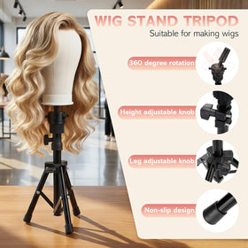 Neverland accessories set including wig head, tripod, clamp for complete workflow.