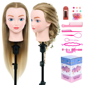 Neverland Beauty 20-inch mannequin head with hair for braiding practice and styling realism.