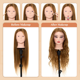 Neverland Beauty & Health mannequin head with table clamp for secure desktop setup