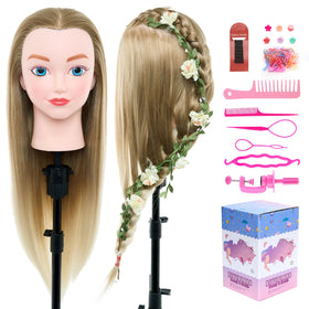 Neverland table clamp stand secures the training head for steady braiding sessions.