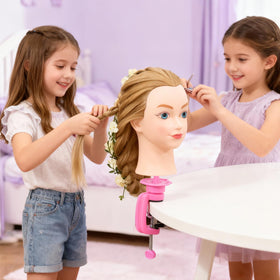 Neverland mannequin head hair is washable with warm water and shampoo.