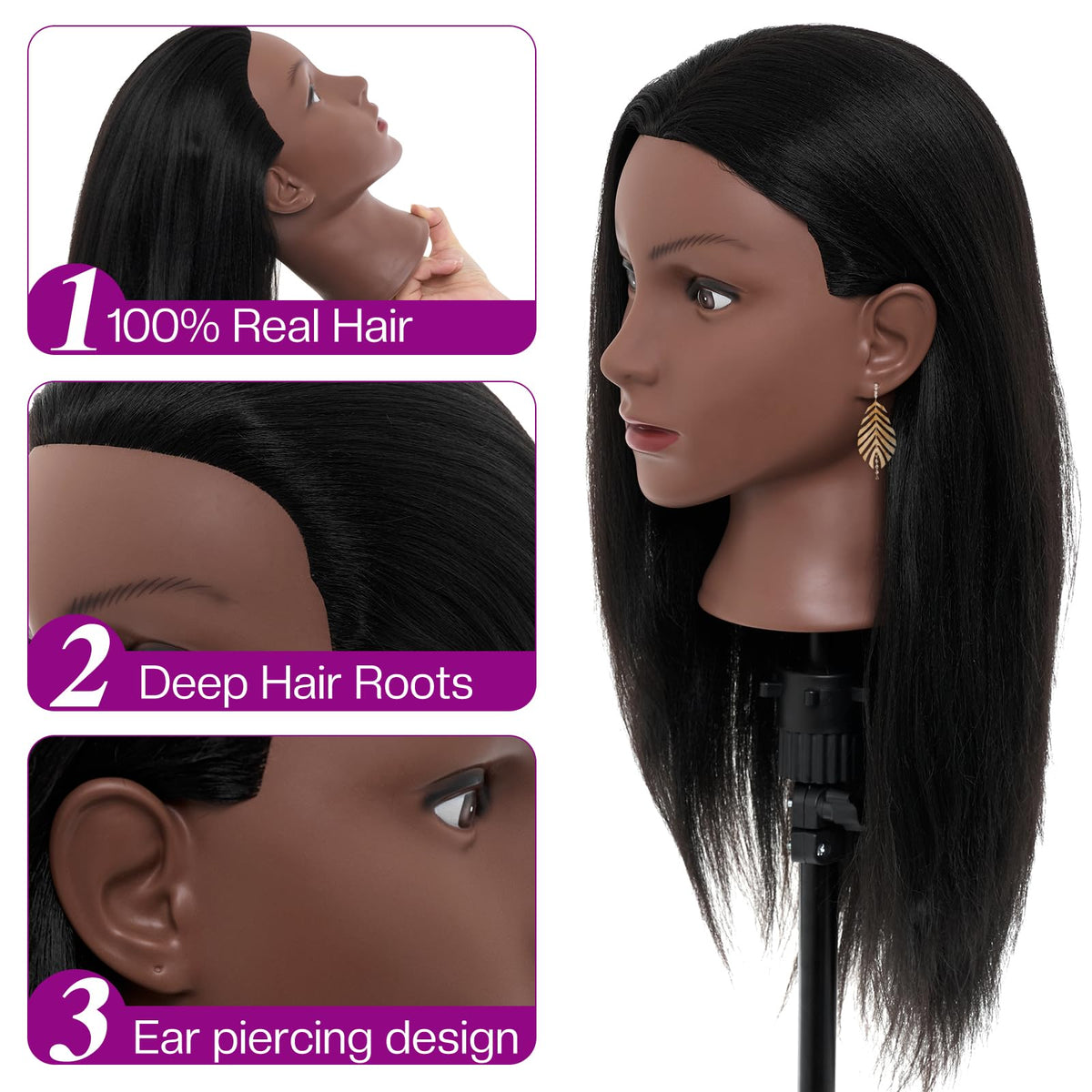 Neverland braiding tools set for precise techniques on real hair