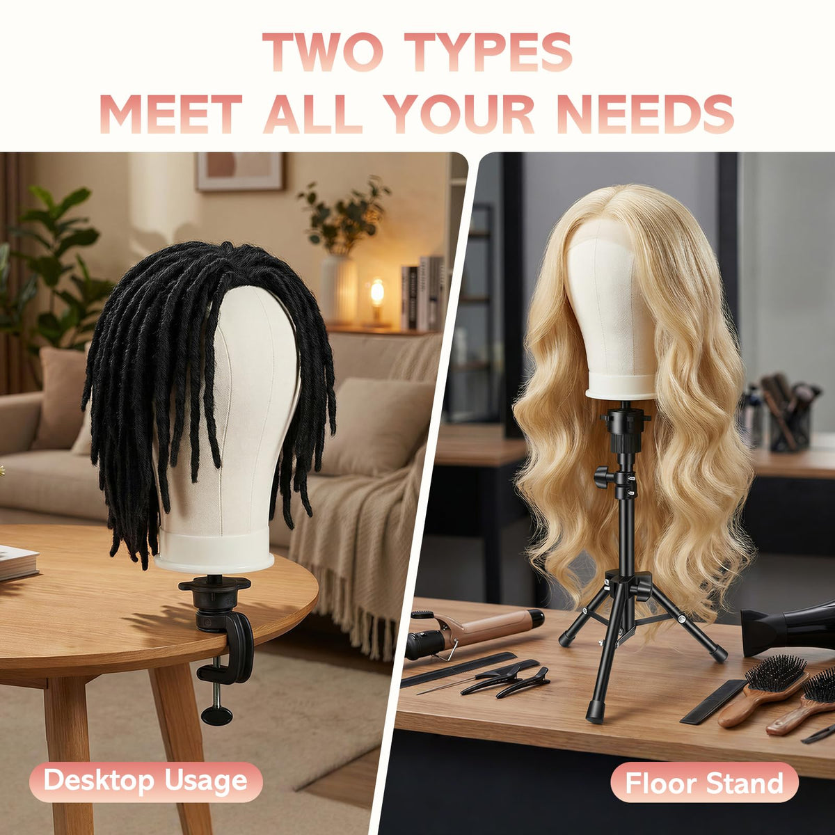 Neverland canvas head used for professional wig making and fitting practice.