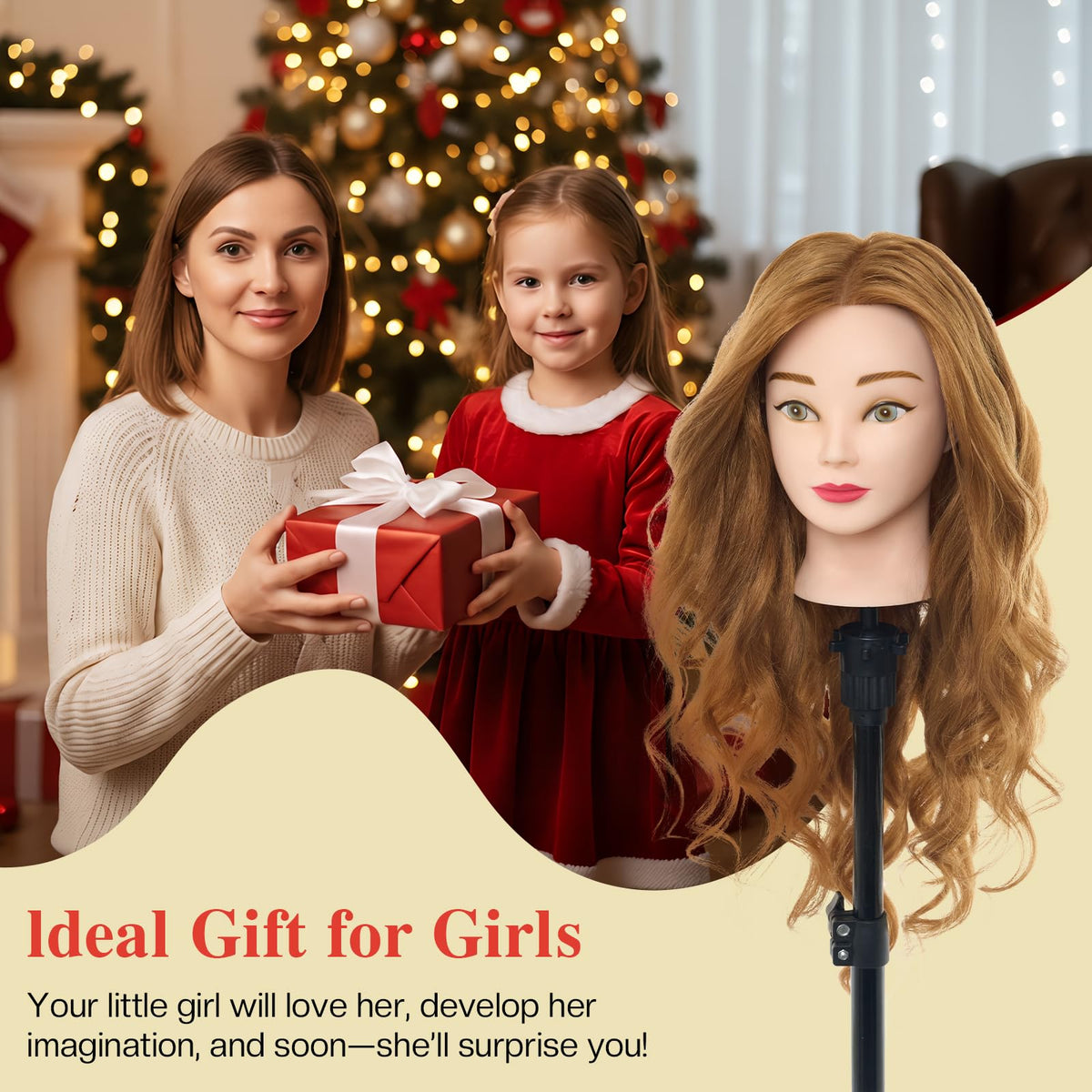 Neverland gift-ready cosmetology head suitable for students and aspiring stylists.