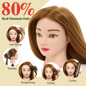 Neverland mannequin head designed for braiding practice with realistic hair texture.