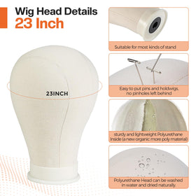 Neverland mannequin head for wigs provides a stable base for construction