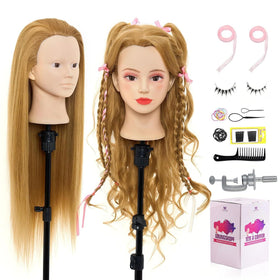 Neverland mannequin head with real hair 28 inches for versatile styling practice
