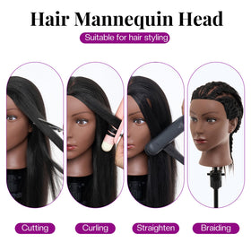 Neverland real hair mannequin head density supports authentic updos