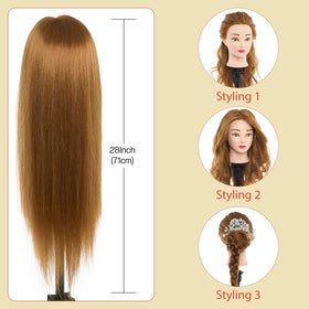 Neverland table clamp stand with mannequin head for secure salon training setup.