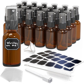 Nevlers 1oz amber glass spray bottle with precise mist for travel use.