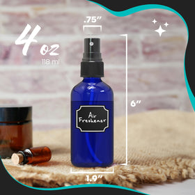 Nevlers blue glass bottle with leakproof cap prevents spills.