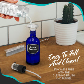 Nevlers brush keeps nozzles clean for reliable spray performance.