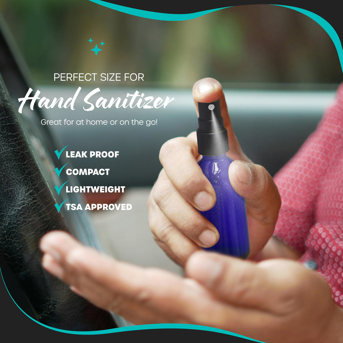 Nevlers mini spray bottle in use for hair product application.